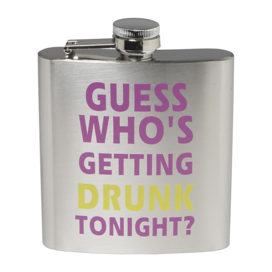 Flacon drunk - grijs/roze/geel - 11.2x9.4x2.2 cm Flacon drunk - grijs/roze/geel - 11.2x9.4x2.2 cm afbeelding