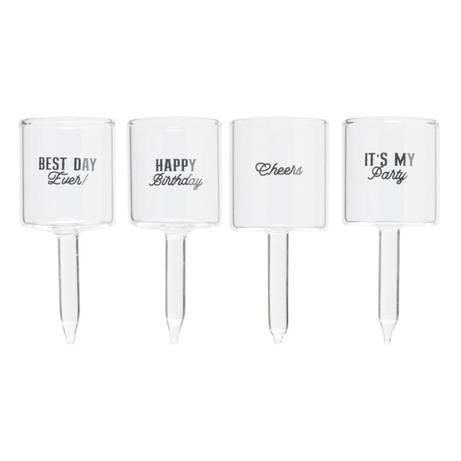 Caketopper shotglazen - set van 4 Caketopper shotglazen - set van 4 afbeelding