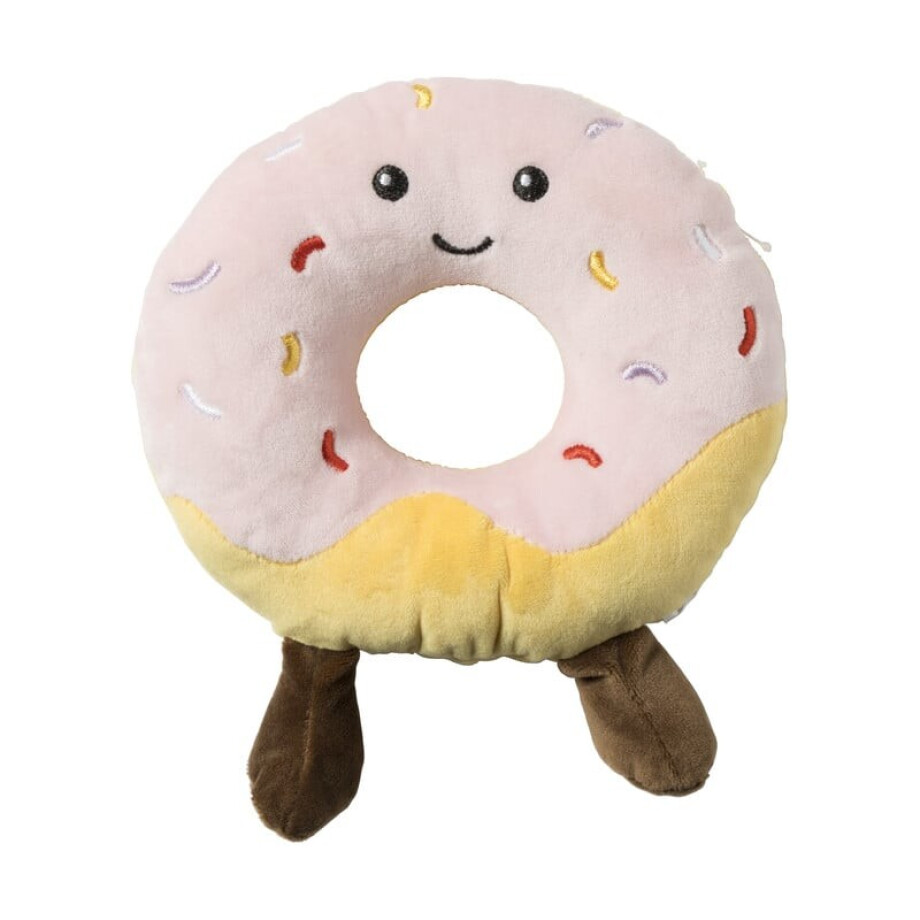 Knuffel donut - multikleur - ø16 cm afbeelding 