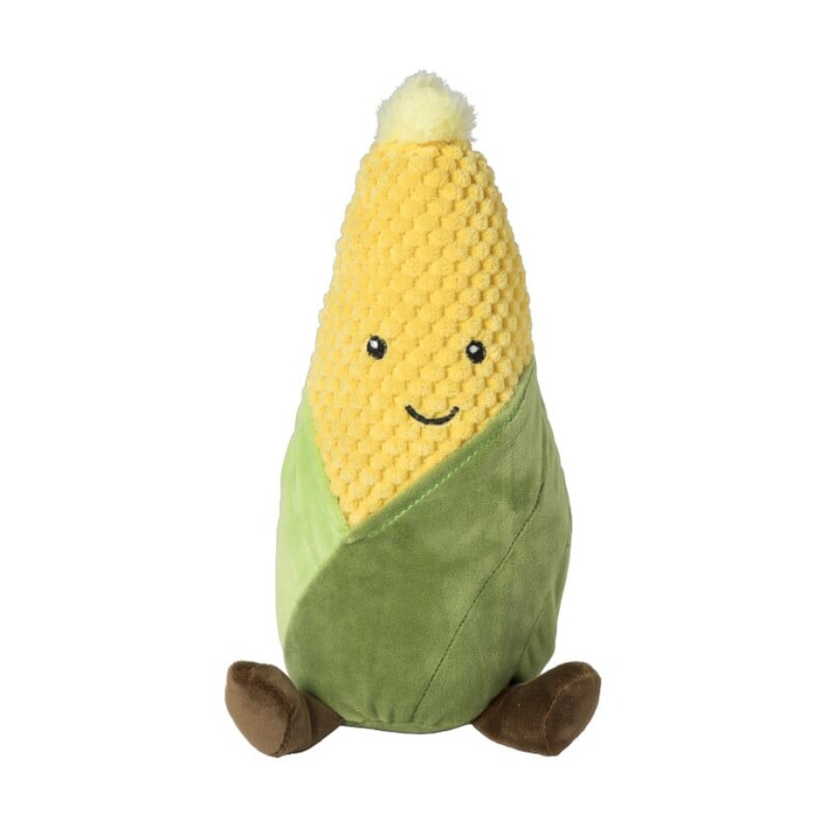 Knuffel mais - geel - 22.5x11.5 cm afbeelding 