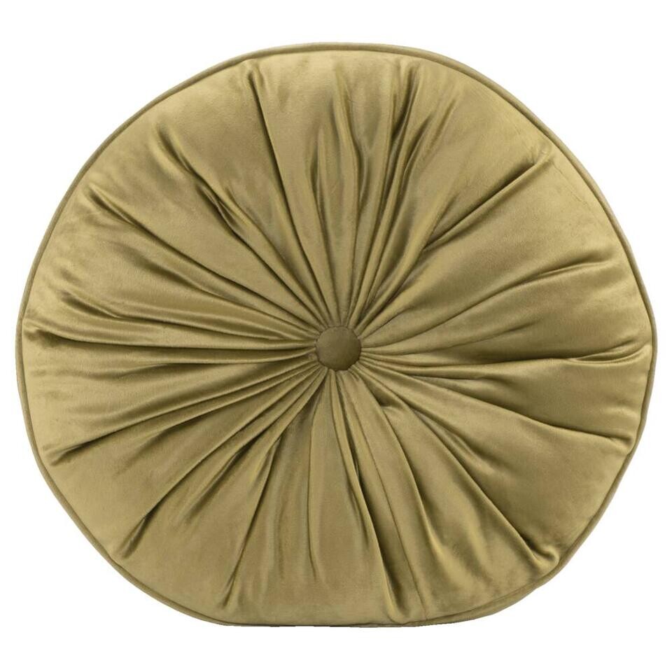 40% korting - Op=Op | Leen Bakker - Matraskussen Olivia - Ø45x10 Cm - Polyester - Groen afbeelding 1