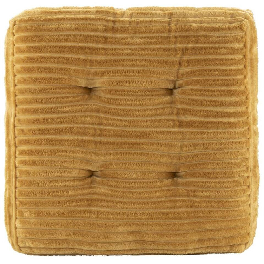 2e Halve Prijs Leen Bakker - Matraskussen Cara - Oker - 45x45x8 Cm - Polyester - Oranje afbeelding 1