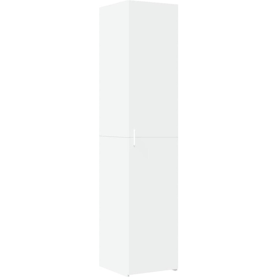 vidaXL - Hoge - kast - 40x42,5x185 - cm - bewerkt - hout - wit vidaXL - Hoge - kast - 40x42,5x185 - cm - bewerkt - hout - wit afbeelding 1