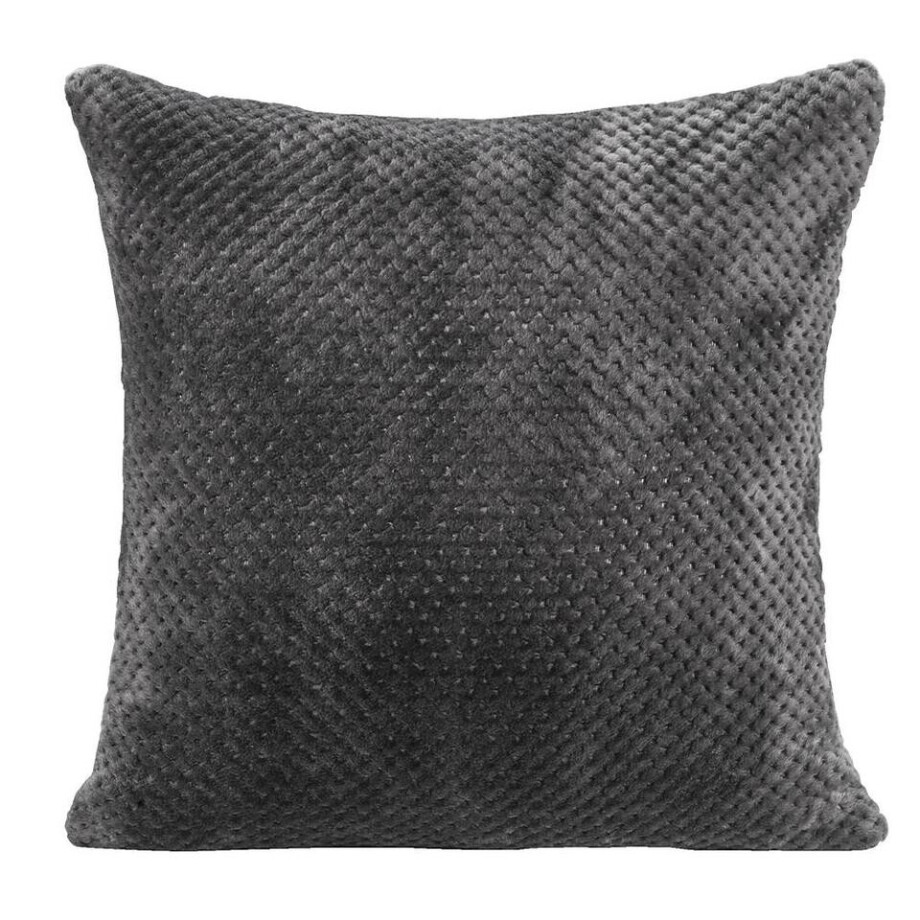 2e Halve Prijs Leen Bakker - Woonkussen Ilona - Antraciet - 60x60 Cm - Polyester - Grijs afbeelding 1