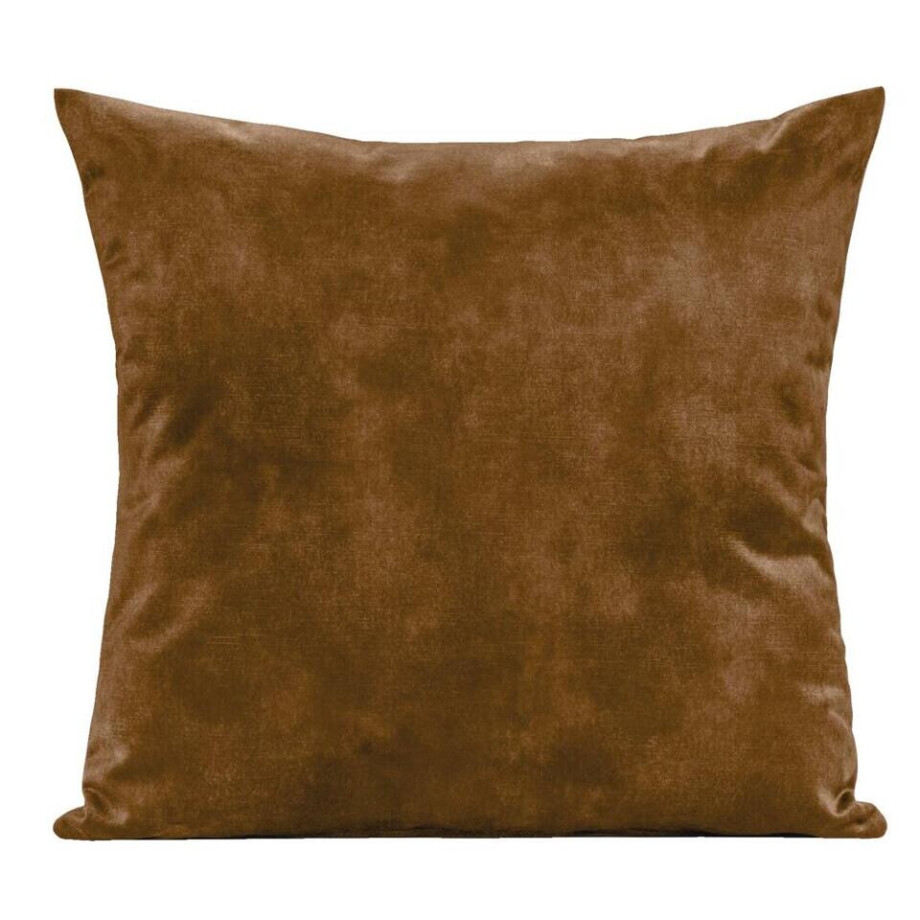 2e Halve Prijs Leen Bakker - Woonkussen Mathis - Goud - 60x60 Cm - Polyester - Bruin afbeelding 1