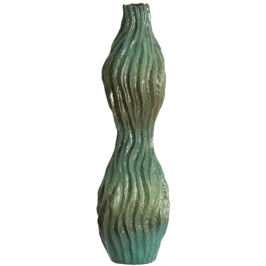 Light & Living Vaas Vania - Blauw - 21.5x21x76cm - Keramiek - Modern - Bloemenvaas - Woondecoratie - Decoratieve vaas voor woonkamer of slaapkamer Light & Living Vaas Vania - Blauw - 21.5x21x76cm - Keramiek - Modern - Bloemenvaas - Woondecoratie - Decoratieve vaas voor woonkamer of slaapkamer afbeelding 1