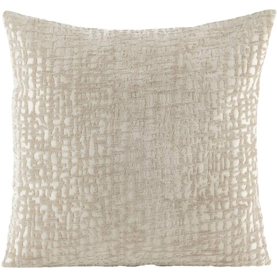 Leen Bakker - Sierkussenhoes Kiran - 45x45 Cm - Polyester - Taupe - 1x45x45 Cm afbeelding 1