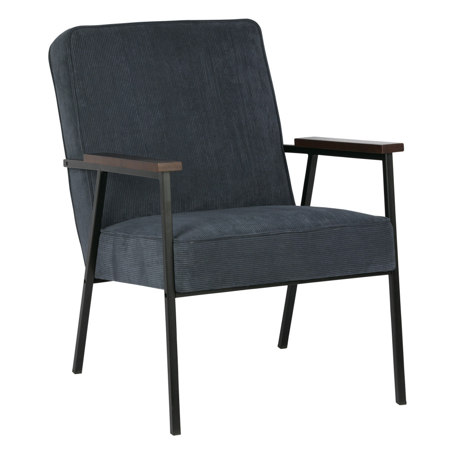 WOOOD Fauteuil 'Sally', kleur Blauw afbeelding 1