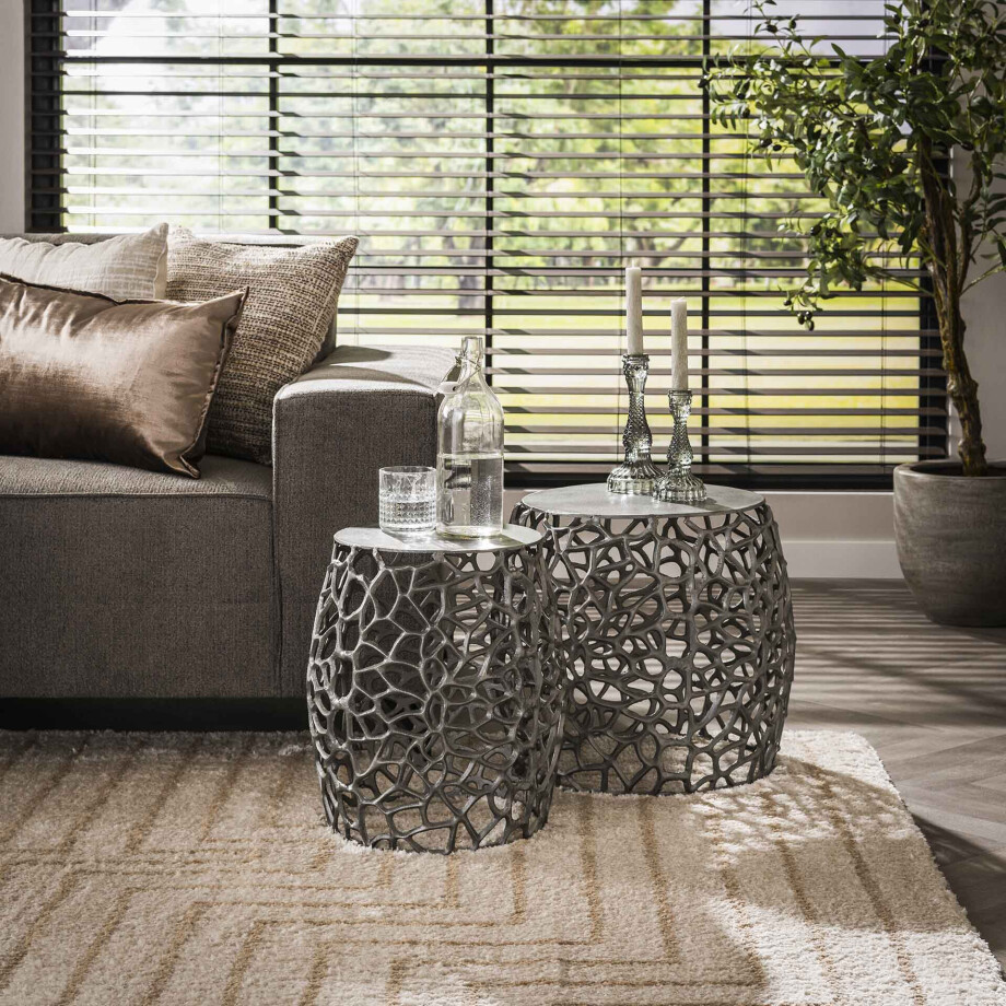 Bijzettafel 'Marcello' Set van 2 stuks Bijzettafel 'Marcello' Set van 2 stuks afbeelding 1