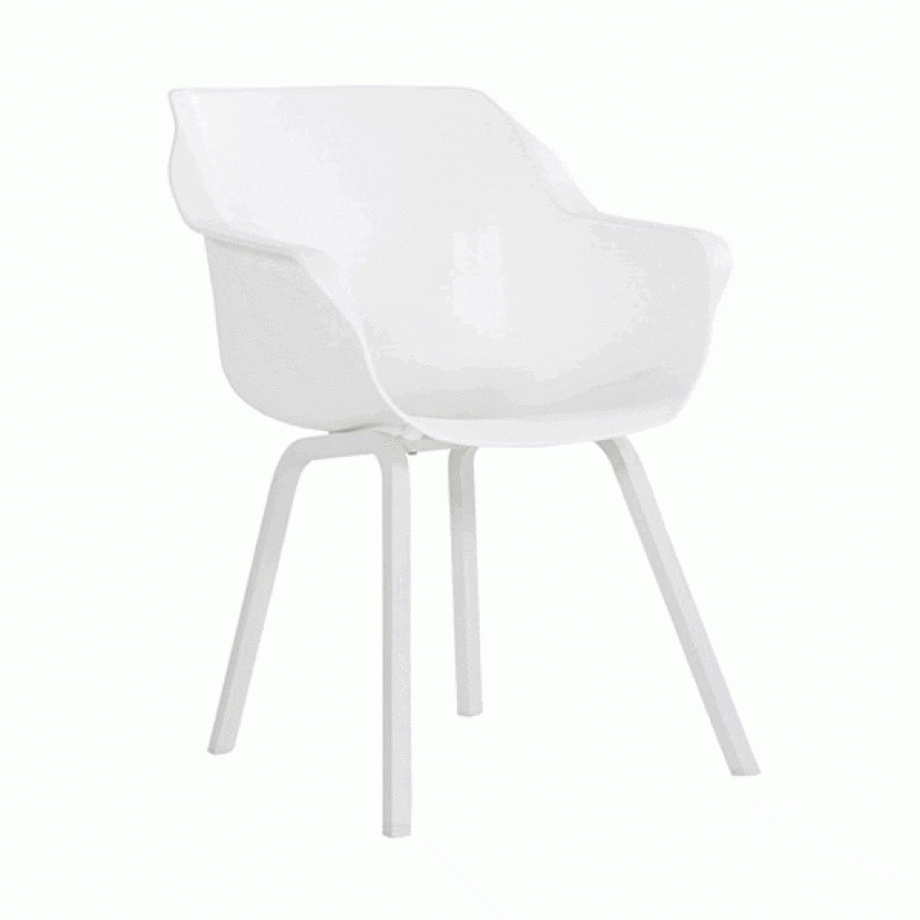 Hartman Tuinstoel 'Sophie' met armleuning, kleur Wit Hartman Tuinstoel 'Sophie' met armleuning, kleur Wit afbeelding 1