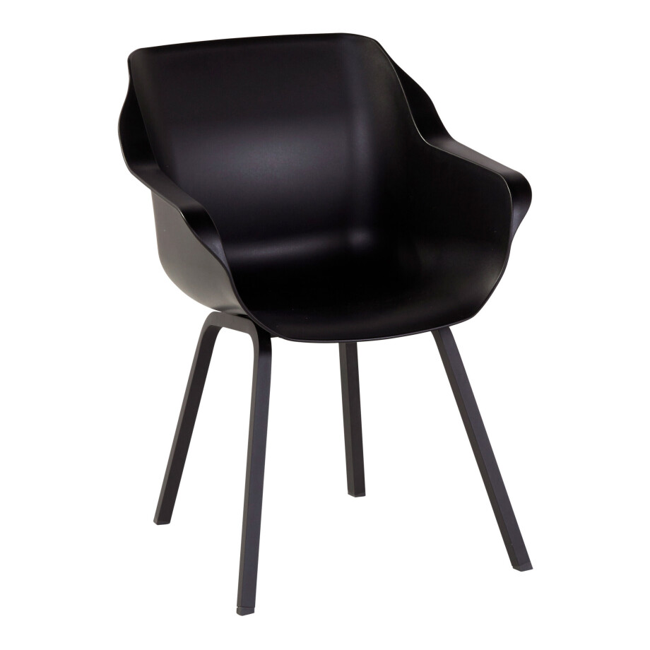 Hartman Tuinstoel 'Sophie' met armleuning, kleur Zwart Hartman Tuinstoel 'Sophie' met armleuning, kleur Zwart afbeelding 1