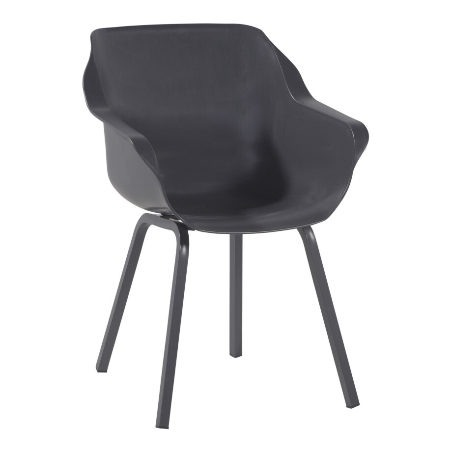 Hartman Tuinstoel 'Sophie' met armleuning, kleur Antraciet Hartman Tuinstoel 'Sophie' met armleuning, kleur Antraciet afbeelding 1