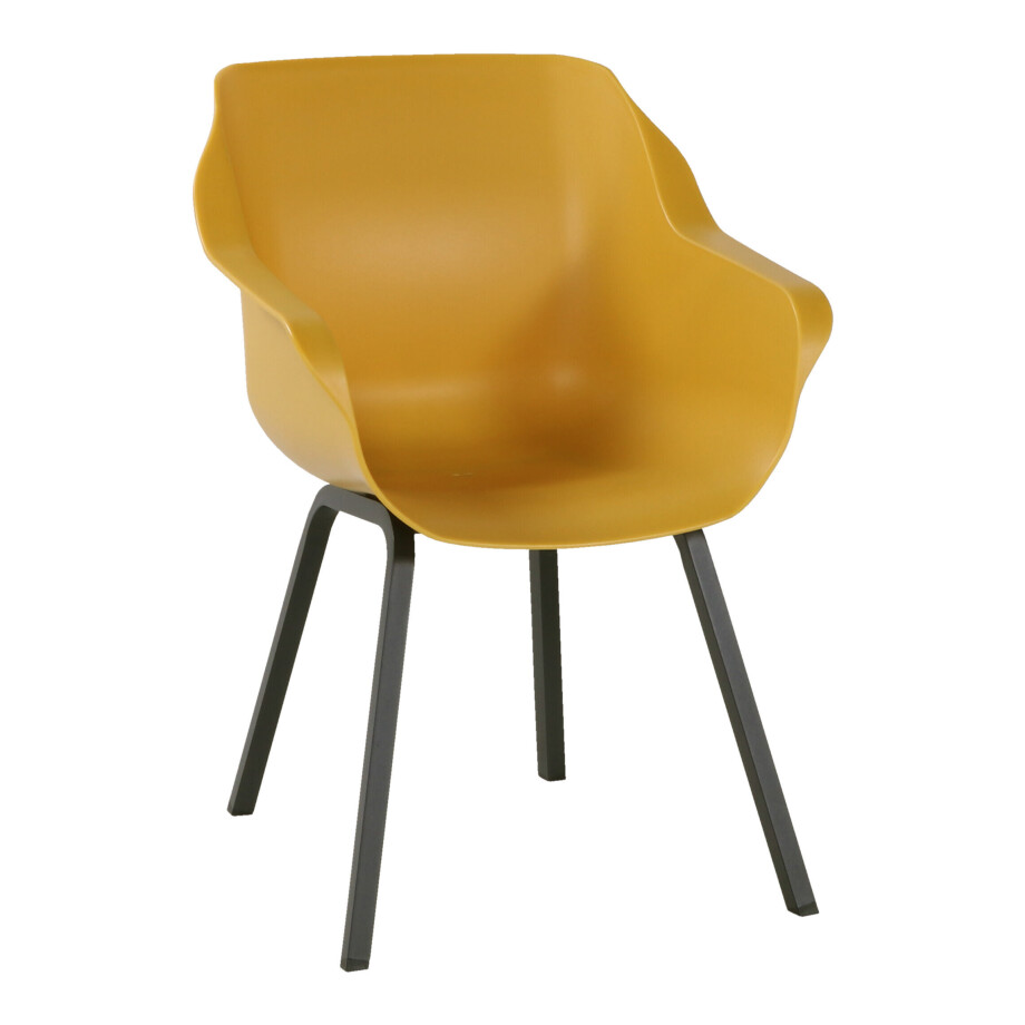 Hartman Tuinstoel 'Sophie' met armleuning, kleur Geel Hartman Tuinstoel 'Sophie' met armleuning, kleur Geel afbeelding 1