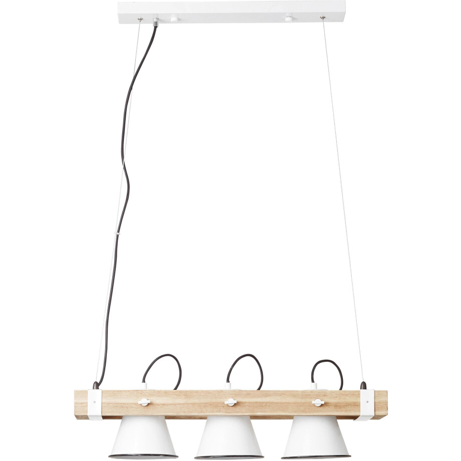 Brilliant Leuchten Hanglamp PLOW Hanglamp 3-lichts, zwenkbaar, staal/hout (1 stuk) afbeelding 1