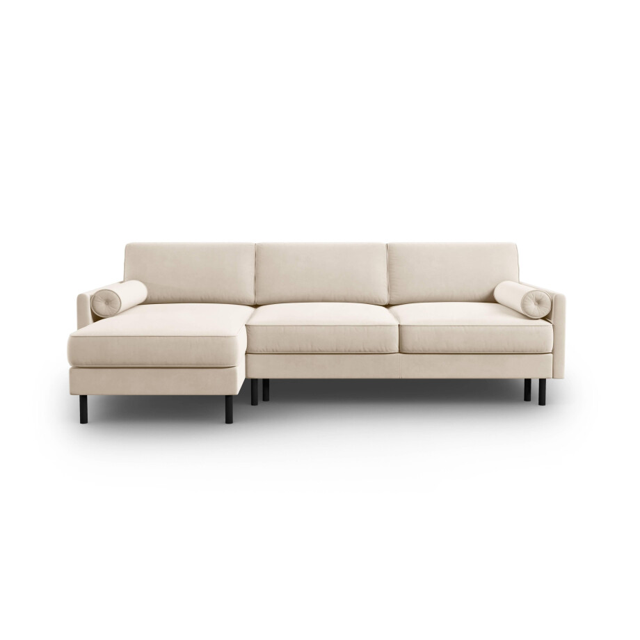 3.5-zits hoekslaapbank Scott velvet links met opbergruimte | Micadoni Limited Edition afbeelding 1