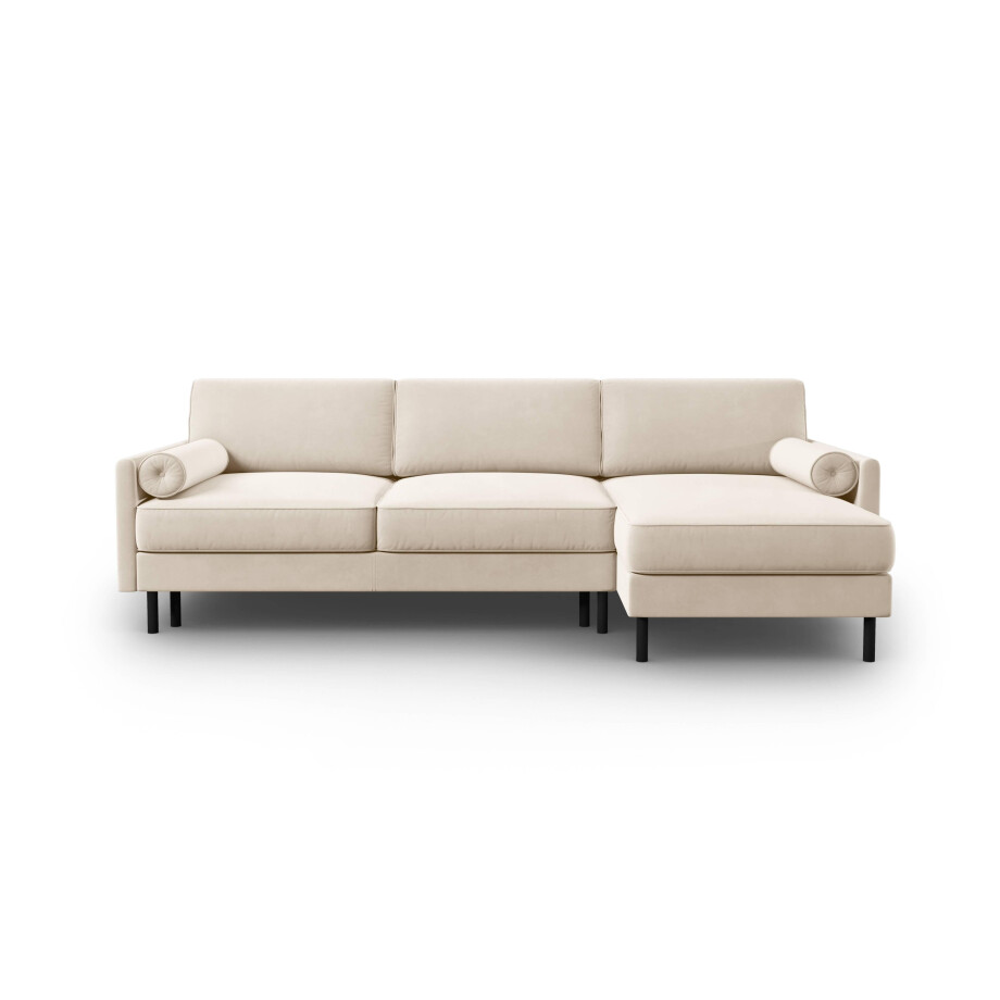 3.5-zits hoekslaapbank Scott velvet rechts met opbergruimte | Micadoni Limited Edition afbeelding 1
