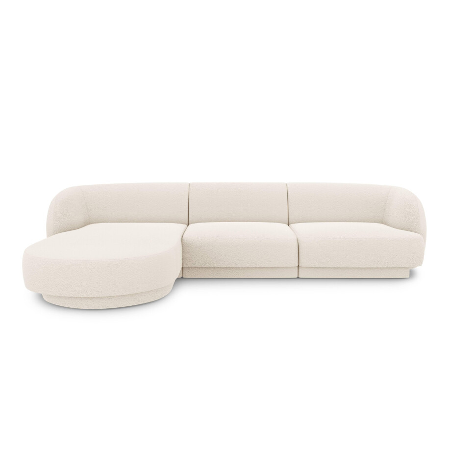 3.5-zitshoekbank Miley links bouclé | Micadoni Home afbeelding 1