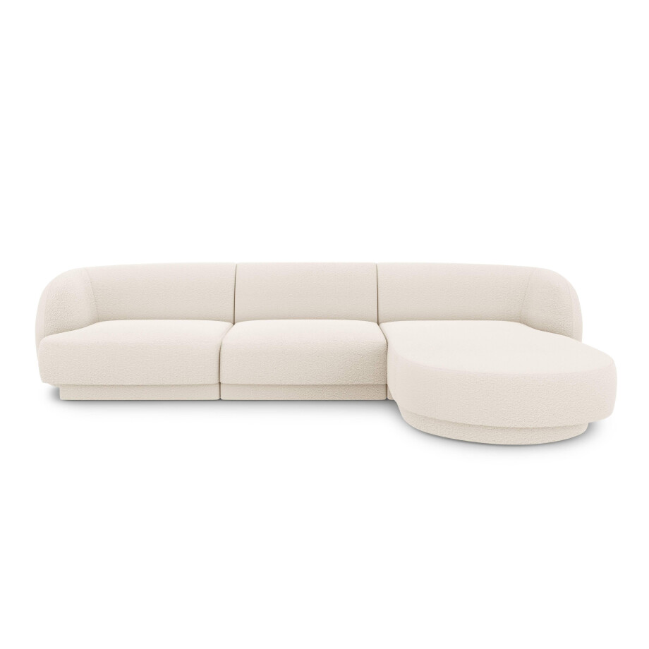 3.5-zitshoekbank Miley rechts bouclé | Micadoni Home 3.5-zitshoekbank Miley rechts bouclé | Micadoni Home afbeelding 1