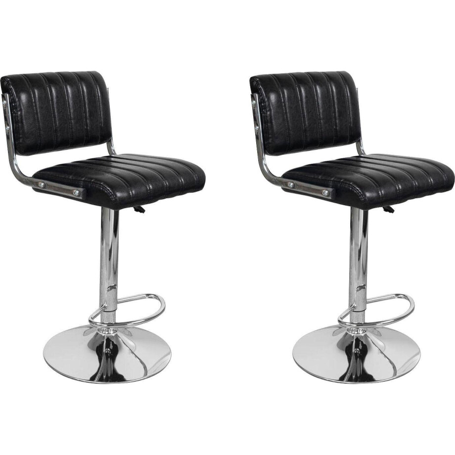 Kayoom Kinderstoel Barkruk Midnight 725 2-delige set, in leerlook barkruk onderhoudsvriendelijk, in hoogte verstelbaar, comfortabel, draaibaar (set, 2 stuks) afbeelding 1