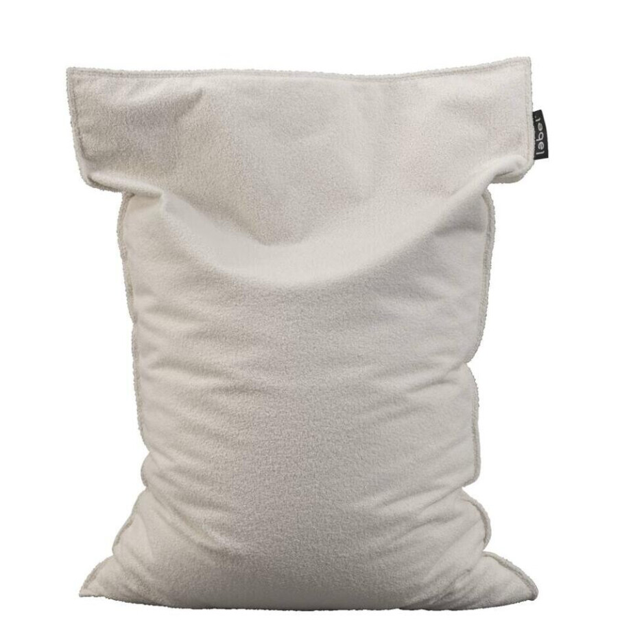 Leen Bakker - Lebel Zitzak Teddy - Off-white - 100x150 Cm - Polyester/Teddy - Wit Leen Bakker - Lebel Zitzak Teddy - Off-white - 100x150 Cm - Polyester/Teddy - Wit afbeelding 1