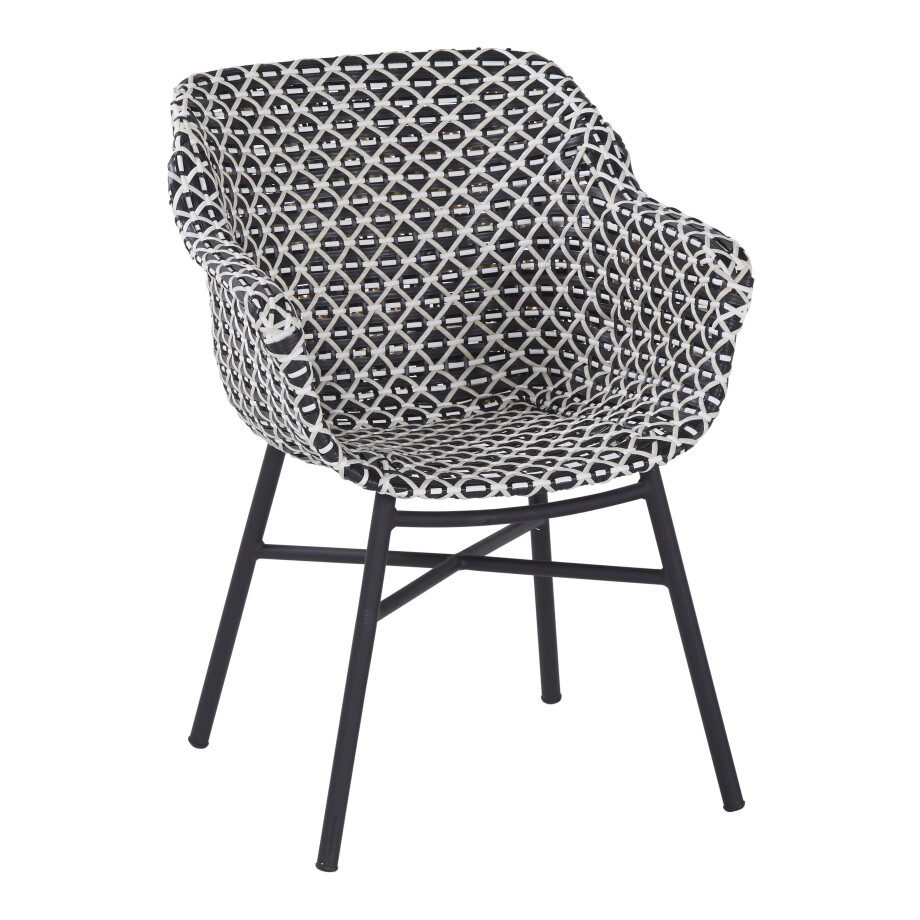 Hartman Tuinstoel 'Delphine' kleur Zwart Hartman Tuinstoel 'Delphine' kleur Zwart afbeelding 1