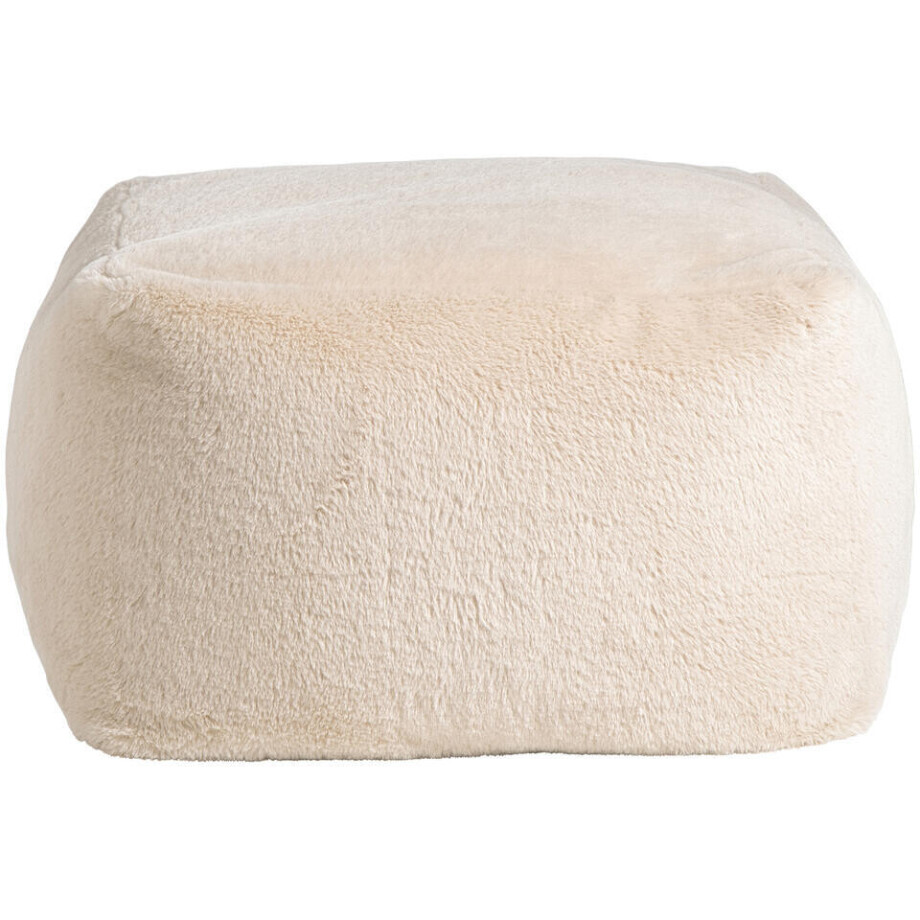 Leen Bakker - Poef Hein - 30x40x40 Cm - Polyester - Crème Leen Bakker - Poef Hein - 30x40x40 Cm - Polyester - Crème afbeelding 1