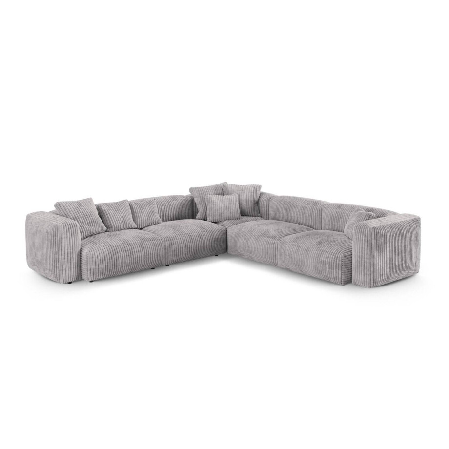 Modulaire hoekbank Martina ribstof | Micadoni Home afbeelding 1