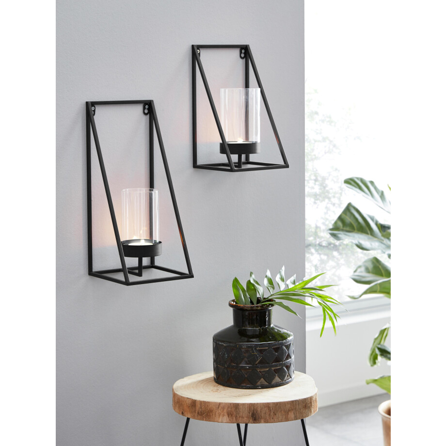 andas Wandkaarsenhouder Industrial Candleholder Industrial, modern, metaal, zwart (1 stuk) afbeelding 1
