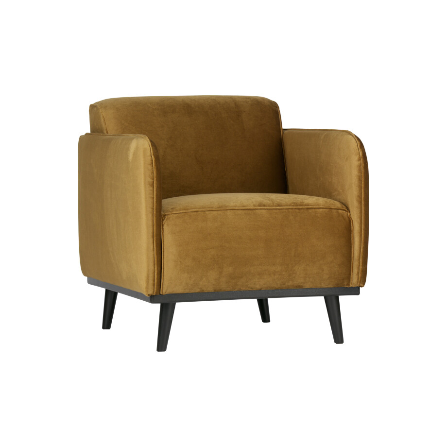 WOOOD Fauteuil 'Statement' Velvet, kleur Honey Yellow afbeelding 1
