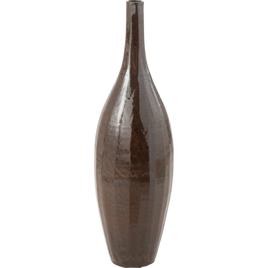 J-Line vaas Fles Blinkend - terra - bruin - medium - 93 cm hoog J-Line vaas Fles Blinkend - terra - bruin - medium - 93 cm hoog afbeelding 1