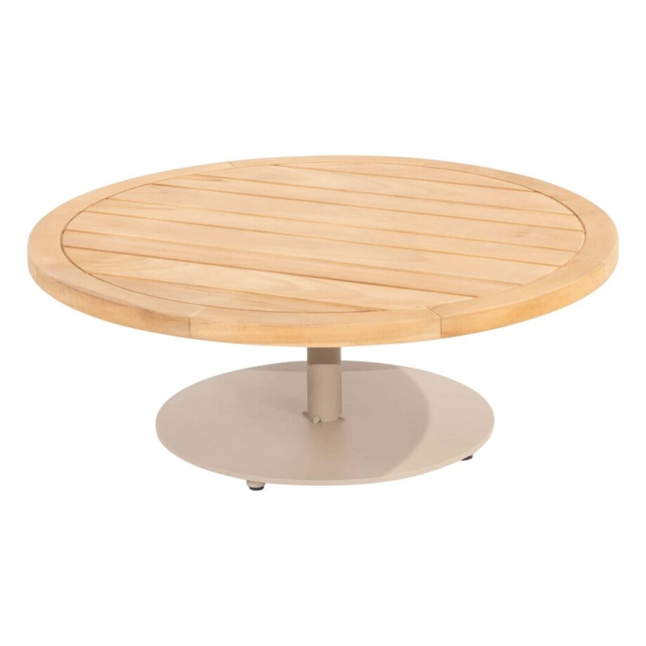 4 Seasons Outdoor Salontafel Volta Teak-Latte Ø80 cm afbeelding 