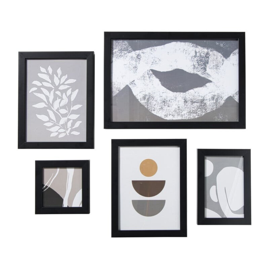 Fotolijstjes - zwart - set van 5 afbeelding 
