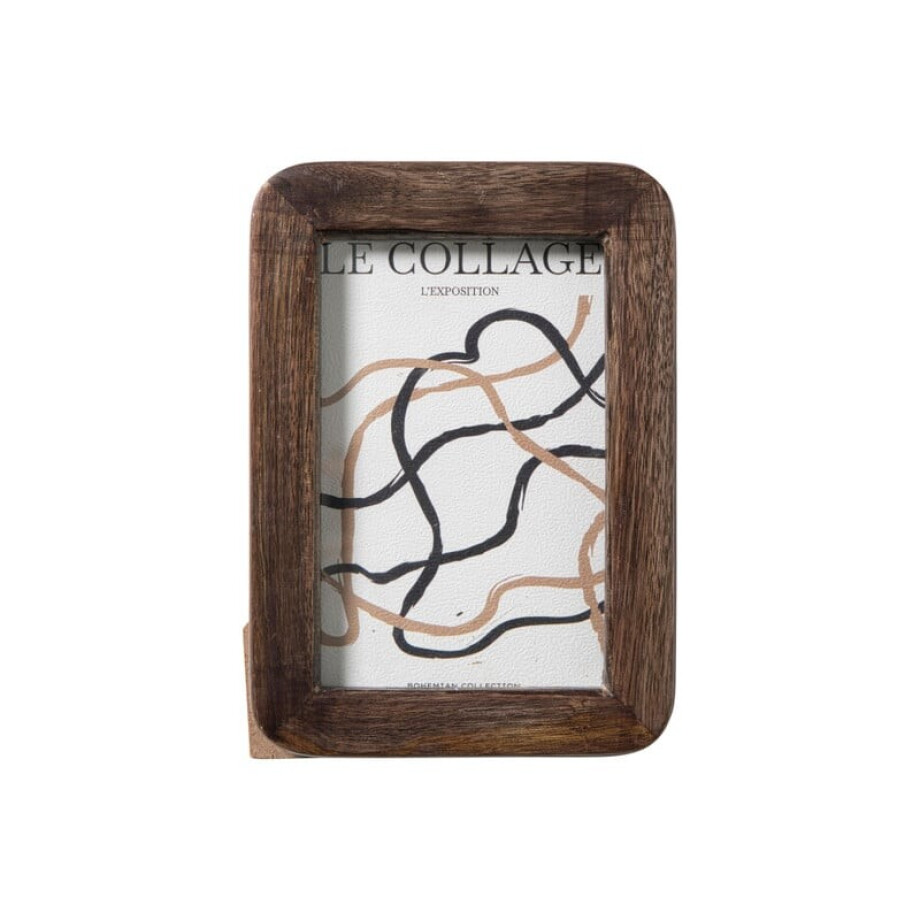 Fotolijst hout klein - bruin - 10x15 cm afbeelding 