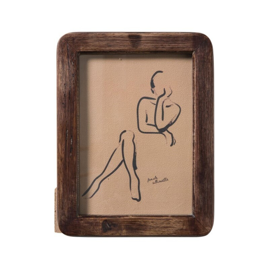 Fotolijst hout groot - bruin - 12.7x17.8 cm afbeelding 