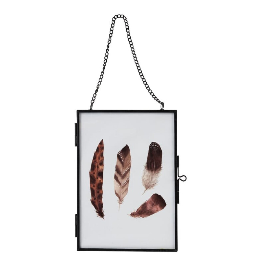 Fotolijst aan ketting - zwart - 13x18 cm afbeelding 