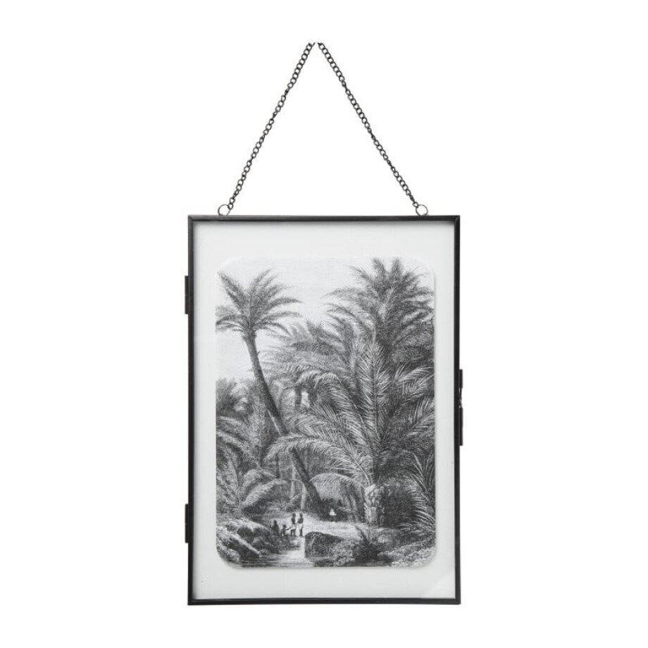 Fotolijst aan ketting staand - zwart - 21x30 cm afbeelding 