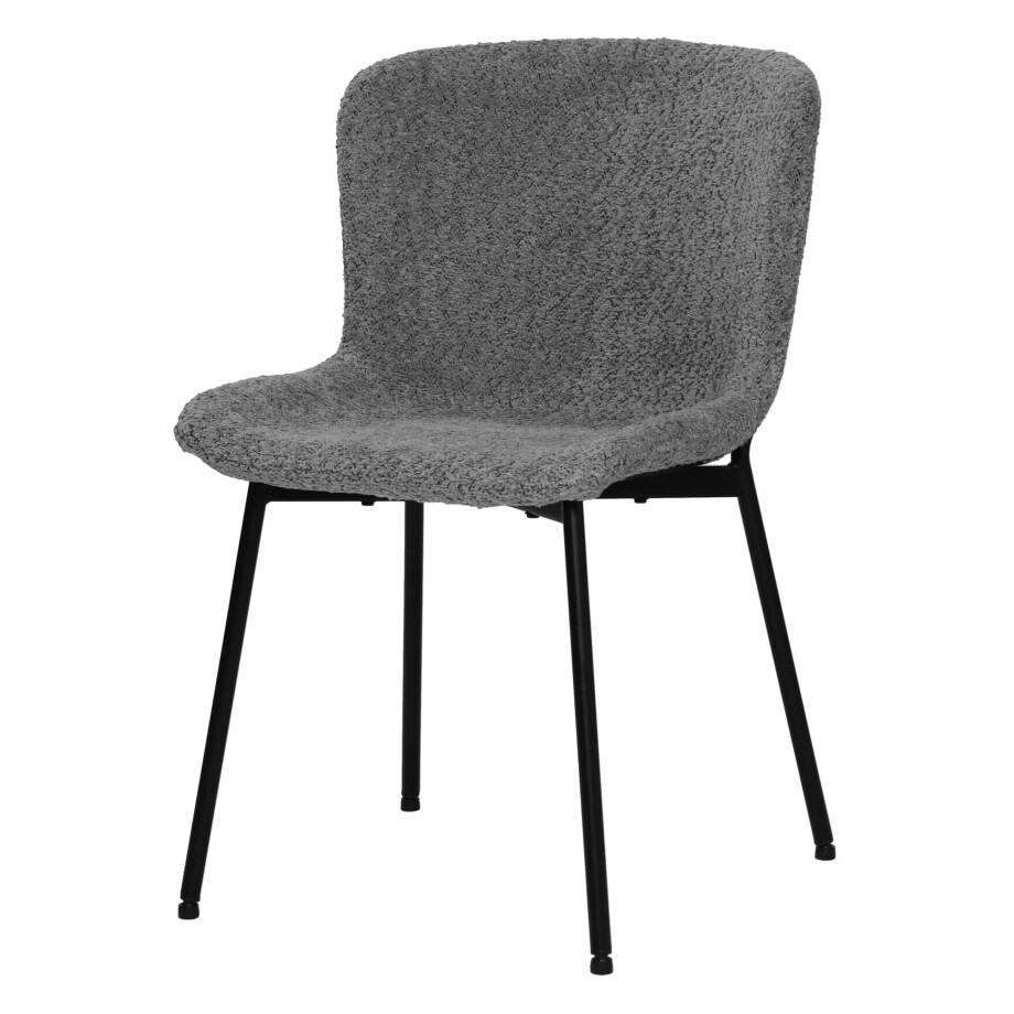 Artistiq Eetkamerstoel 'Ellena' boucle, kleur grijs afbeelding 1