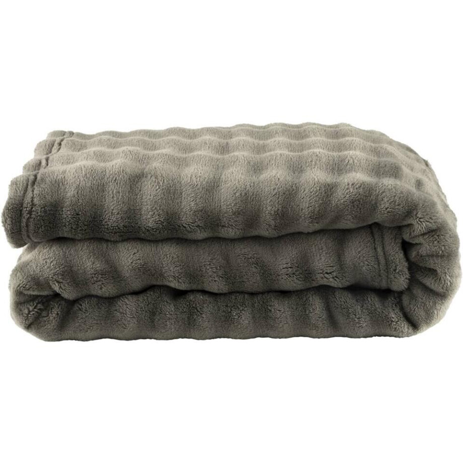 Leen Bakker - Plaid Brylin - 130x170 Cm - Polyester - Groen afbeelding 1