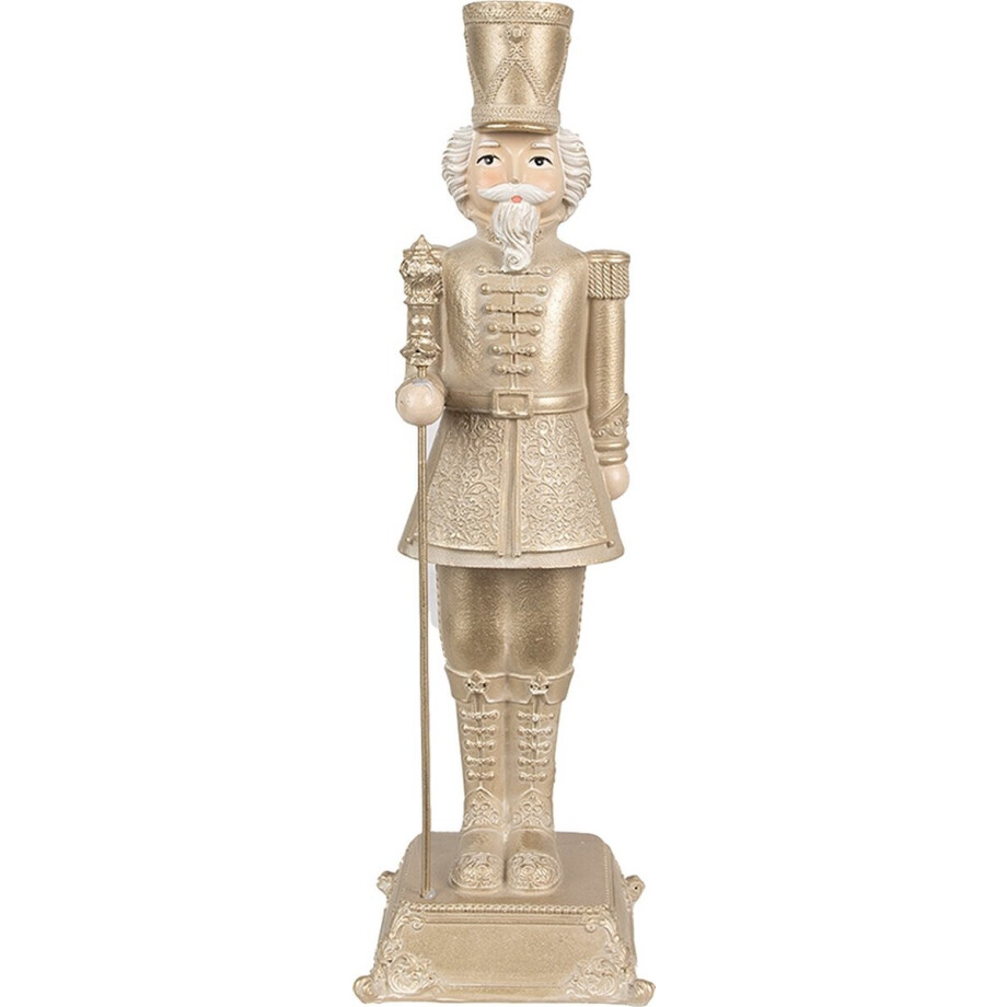 Clayre & Eef Beeld Notenkraker 32 cm Goudkleurig Polyresin Clayre & Eef Beeld Notenkraker 32 cm Goudkleurig Polyresin afbeelding 1