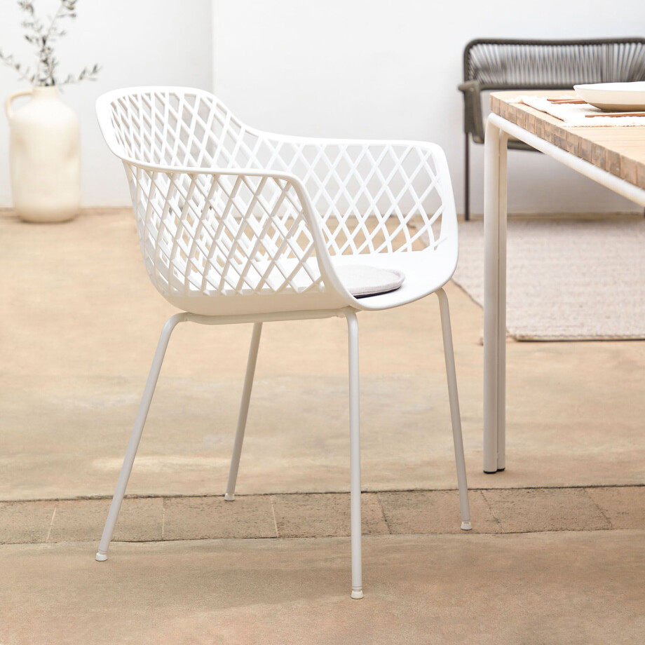 Kave Home Eetkamerstoel 'Quinn', kleur Wit Kave Home Eetkamerstoel 'Quinn', kleur Wit afbeelding 1
