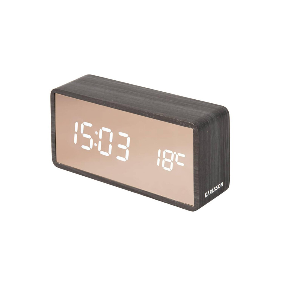 Alarmklok Copper Wandspiegel LED | KARLSSON afbeelding 1