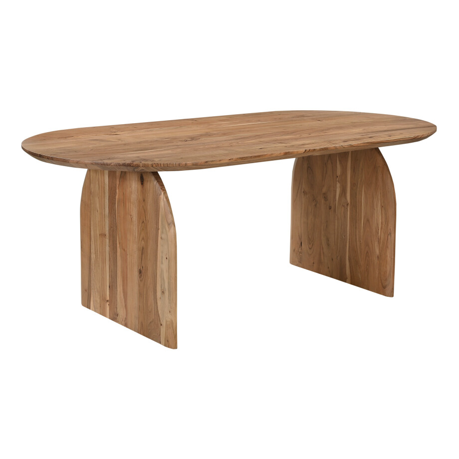 Artistiq Ovale Eettafel 'Sequia' Acaciahout, 200 x 100cm afbeelding 