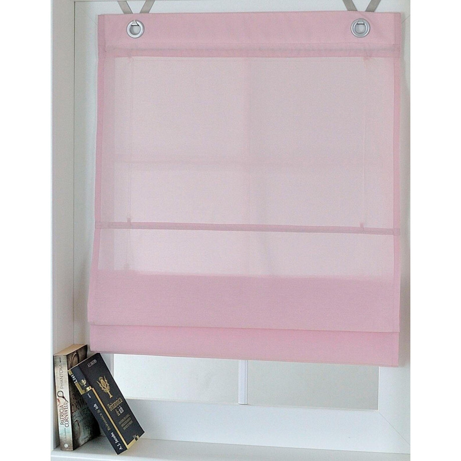 Kutti Romeins rolgordijn Kessy Bessy halftransparant, katoen, polyester, op te hangen met haken (1 stuk) afbeelding 1