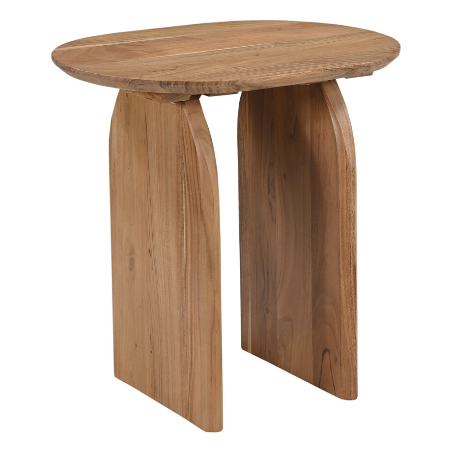 Artistiq Ovale Bijzettafel 'Sequia' Acaciahout, 60 x 45cm afbeelding 