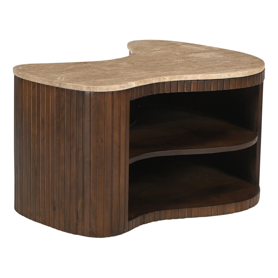 Artistiq Organische Salontafel 'Hau' Mangohout, 60 x 40cm, kleur Bruin afbeelding 1
