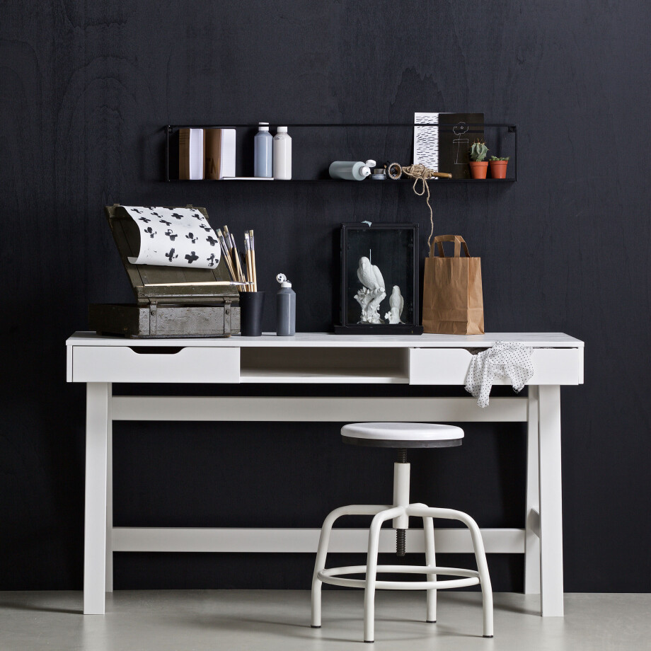 WOOOD Bureau 'Nikki', kleur Wit afbeelding 1