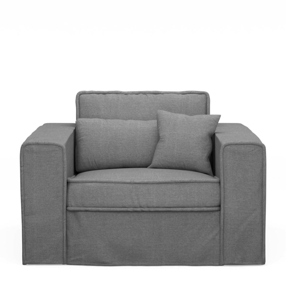 Loveseat Metropolis, Grey, Washed Cotton afbeelding 1