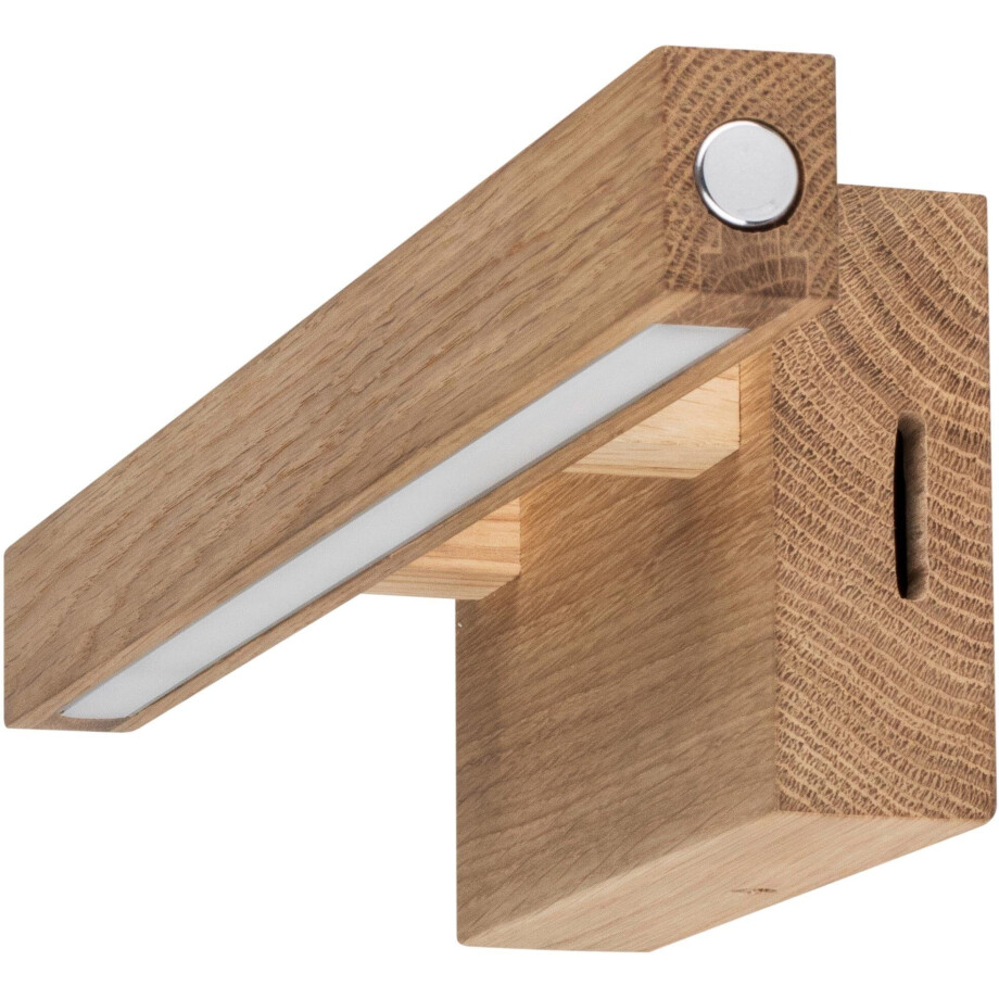SPOT Light Wandlamp SMAL met geïntegreerde 24v-ledmodule, met touch dimmer, van chic eikenhout afbeelding 1