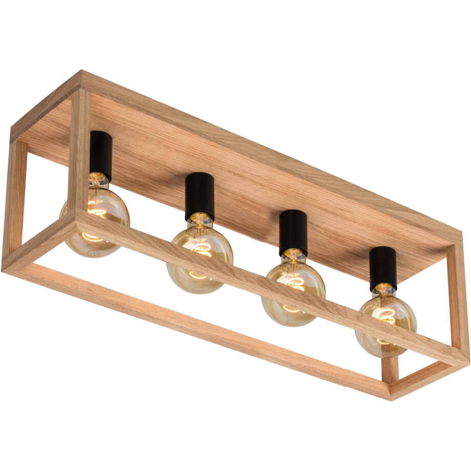 SPOT Light Plafondlamp KAGO Natuurproduct van eikenhout, duurzaam met FSC-certificaat afbeelding 1