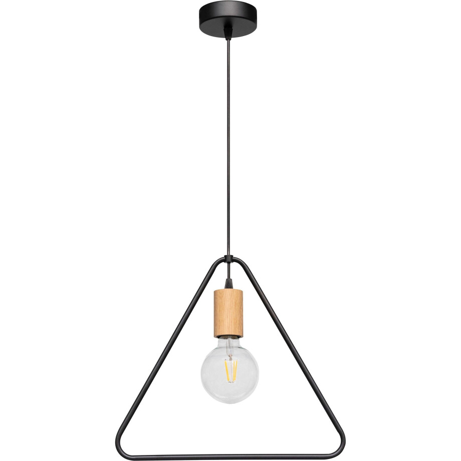 SPOT Light Hanglamp CARSTEN WOOD Hanglamp, moderne lamp van metaal en eikenhout afbeelding 1